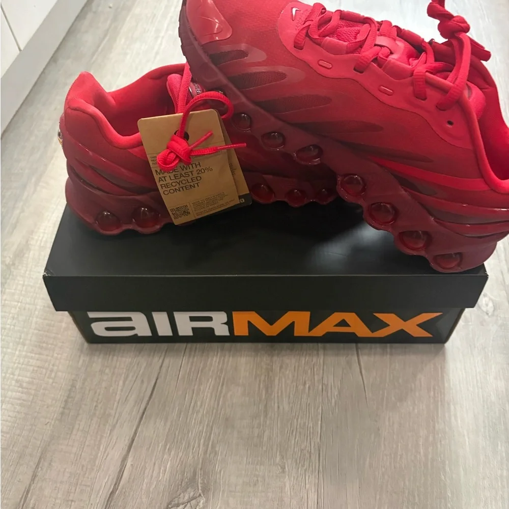 Nike Red Women's Air Max Athletic Sneakers - Picture 1 of 15